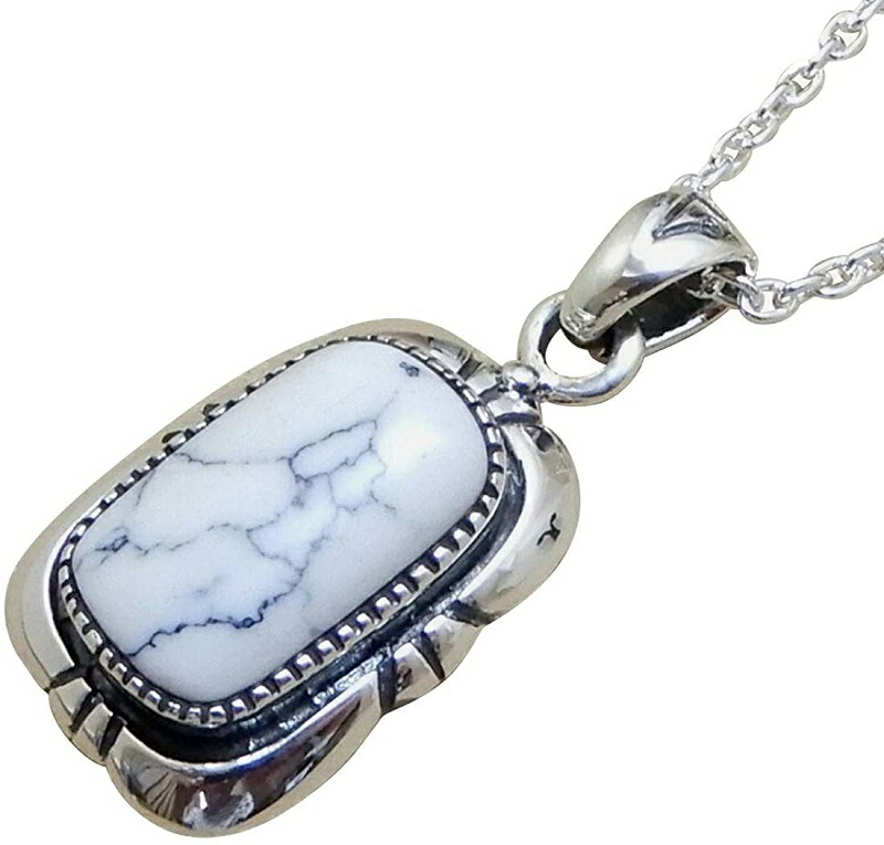 楽天市場】ヘッドのみ ホワイト ターコイズ メンズ シルバーネックレス