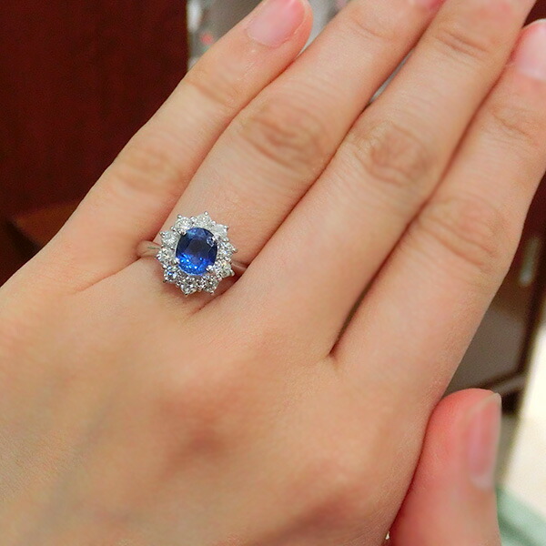 楽天市場】【半額】 サファイア 9月誕生石 指輪 ダイヤモンドリング