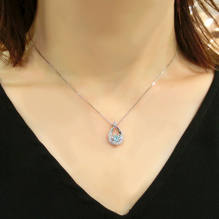 楽天市場】パライバトルマリン ペンダントネックレス 鑑別書付き 三大