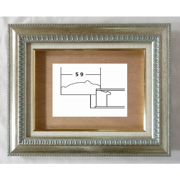 油彩画 F12サイズ 額縁 FRANKLIN 油絵額縁 246/ゴールド F12号（606×500mm） 前面UVカットアクリル仕様