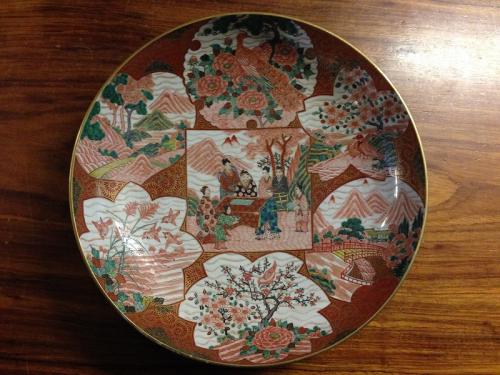 楽天市場】九谷焼 明治期 九谷大鉢【骨董磁 骨董品 美術品 大鉢 39cm