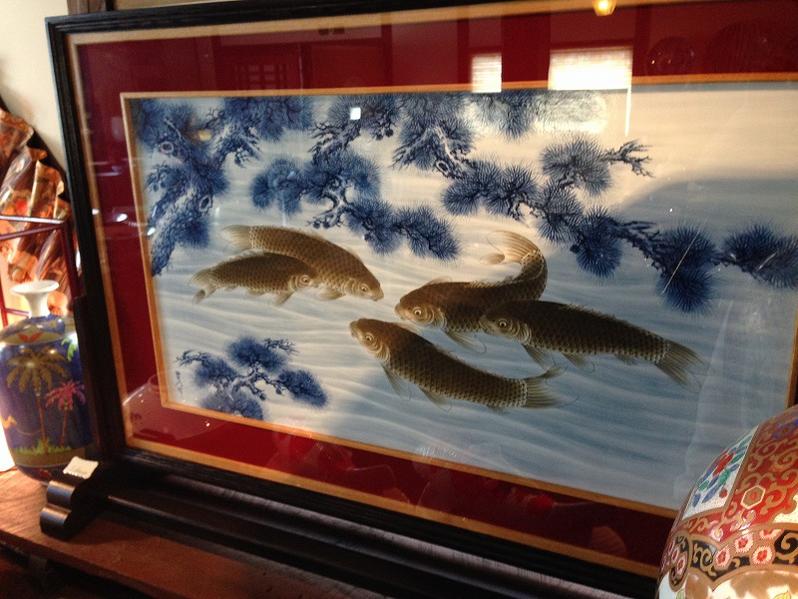 楽天市場】有田焼 神右衛門窯 陶板仕切り(鯉)【美術品】【飾り】【陶板