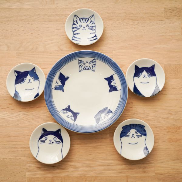 楽天市場】5cats 猫柄 取り皿 16cm 5枚 日本製 食器 送料無料 一部地域