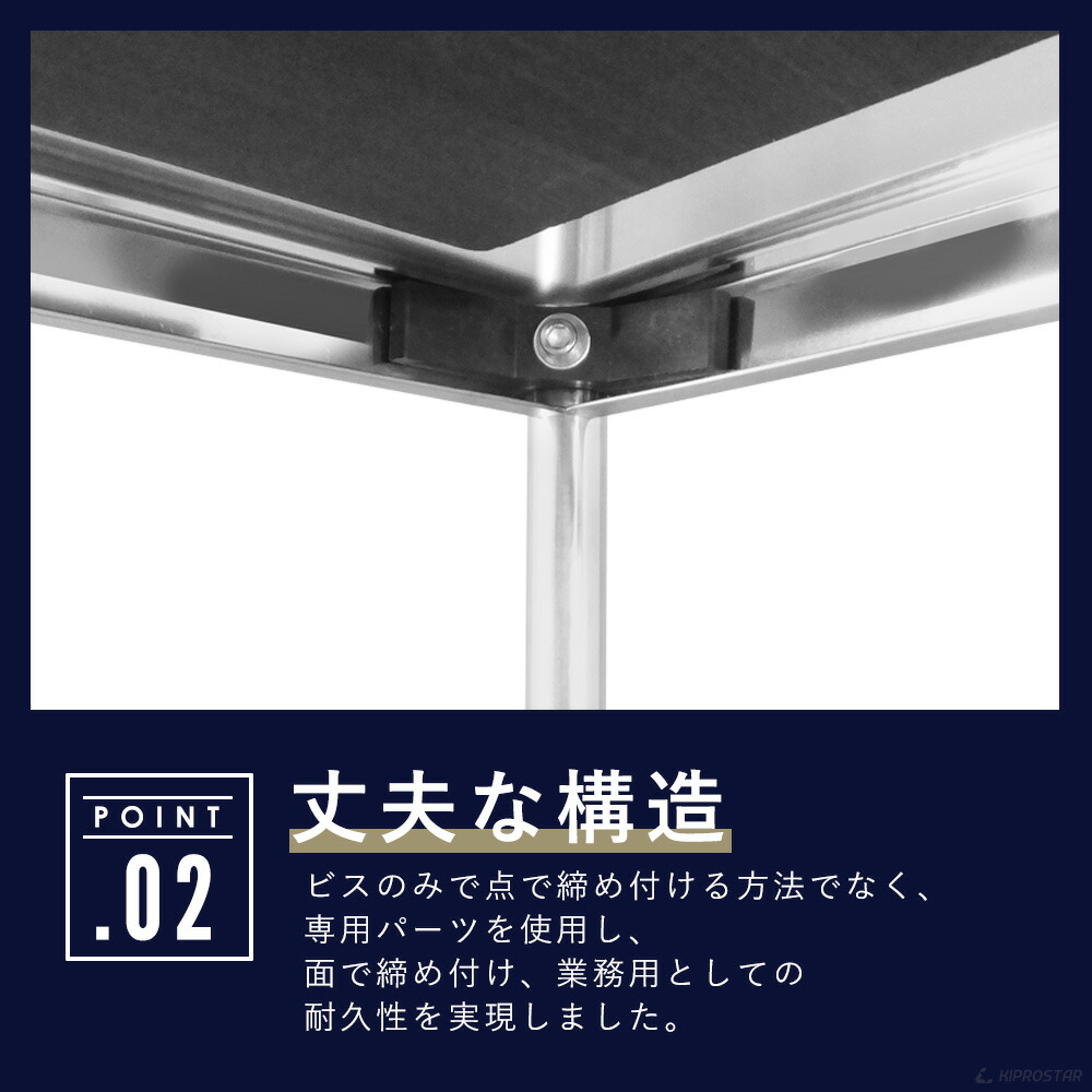 楽天市場】キャスター付き ステンレス ワゴン シングルハンドル【大】3