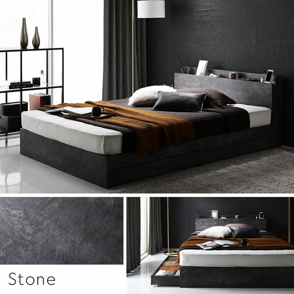 楽天市場】ベッド セミダブル ベッドフレームのみ グレージュ