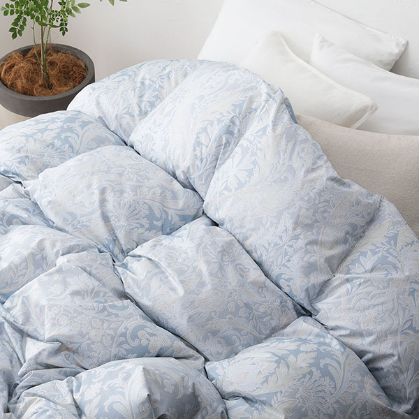 楽天市場】羽毛布団 掛け布団 ダブル ライトグレー 無地 シルバー