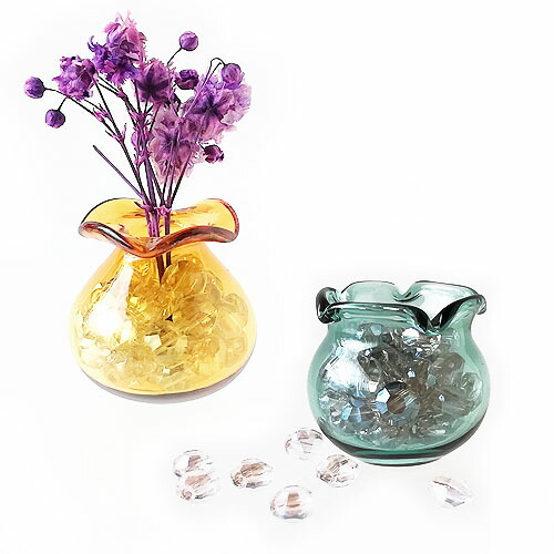 楽天市場】ミニ ガラスドーム 金魚鉢 花瓶 20mm 1個 レジン カラフル