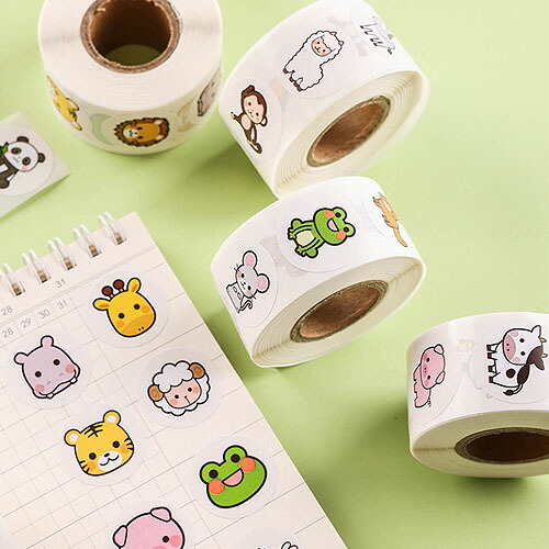 楽天市場】動物 どうぶつ アニマル 全身 ステッカー ロール シール 約