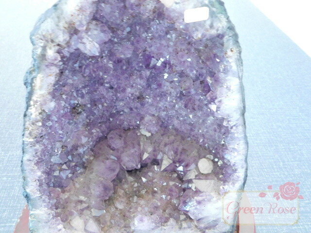 楽天市場】天然石 アメジスト ドーム クラスター パワーストーン 紫