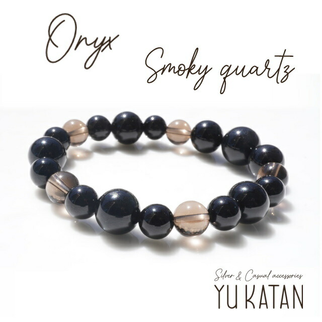楽天市場】ブレスレット オニキス スモーキークォーツ パワーストーン