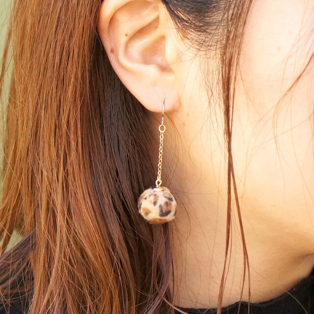 楽天市場】ピアス 金属アレルギー レオパード柄 レディースピアス