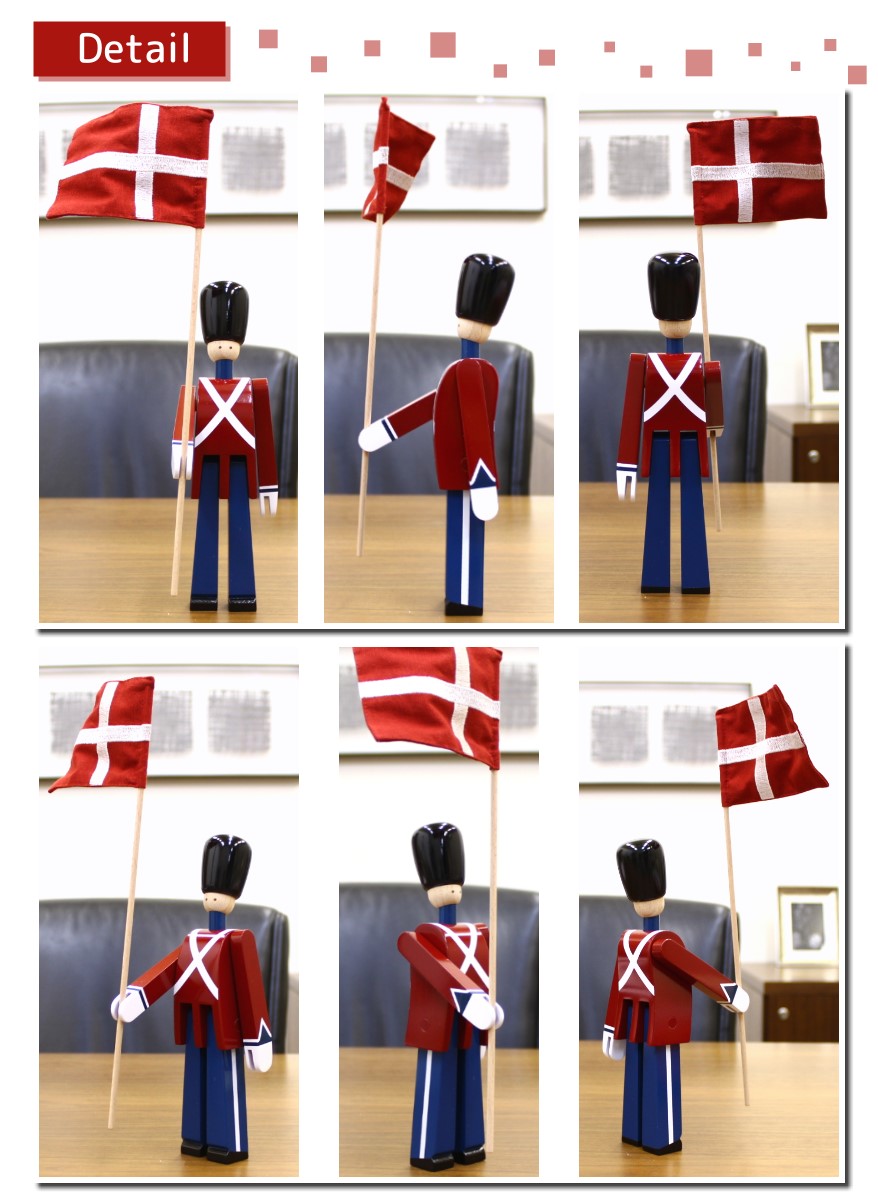 楽天市場】カイ・ボイスン デンマーク [ 衛兵 旗持ち ] 木製 オブジェ