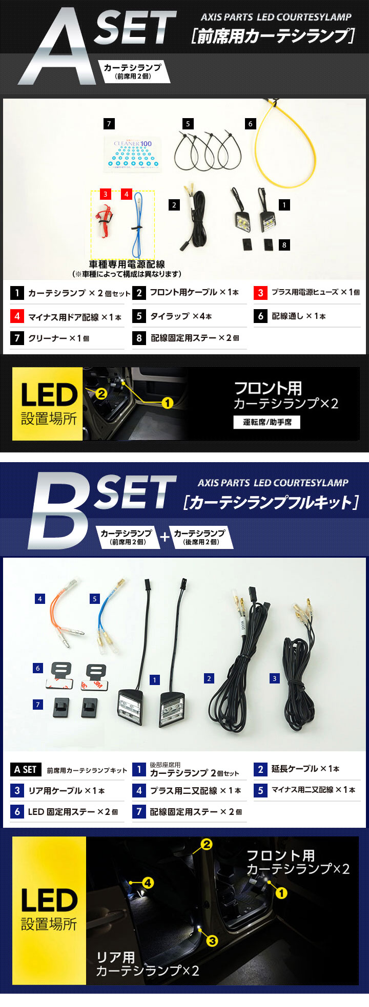 楽天市場】【ポイント10倍！2/22 18:00〜2/23 1:59】LEDカーテシランプ