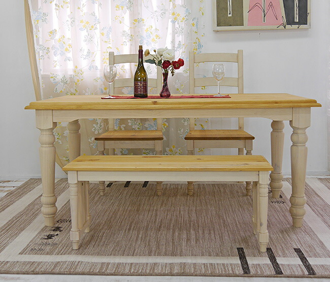 楽天市場】ダイニング4点セット 160cm幅 フレンチカントリー