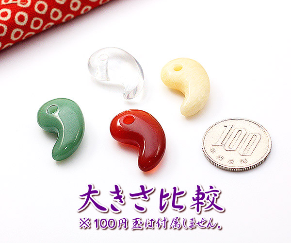 楽天市場】勾玉 天然石 パワーストーン お守り 幸運 マガタマ パーツ