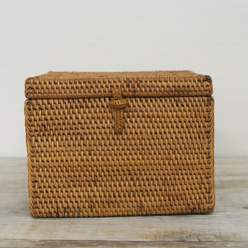 楽天市場】【送料無料！】バリ島アタ アタ蓋つきボックス 15*15cm