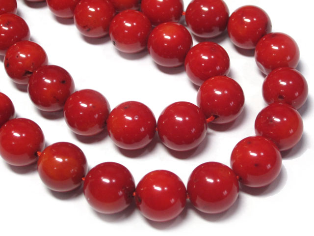 楽天市場】珊瑚ビーズ 高品質 ラウンド 連販売 約11mm レッド 赤 coral