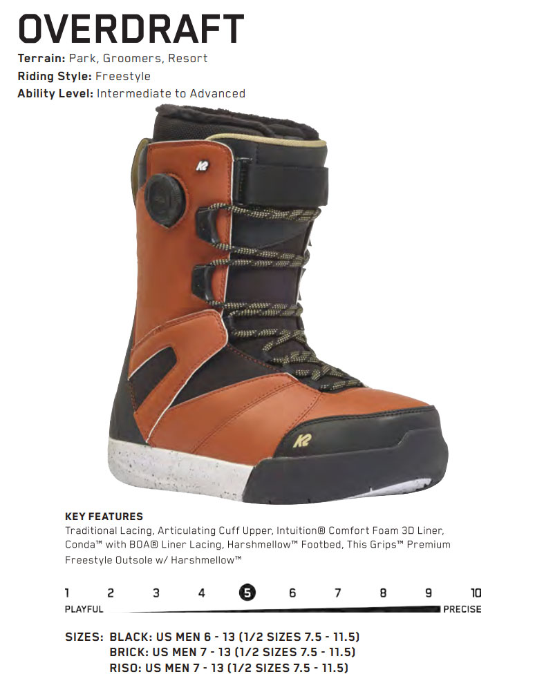 楽天市場】24-25 K2/ケーツー OVERDRAFT オーバードラフト メンズ