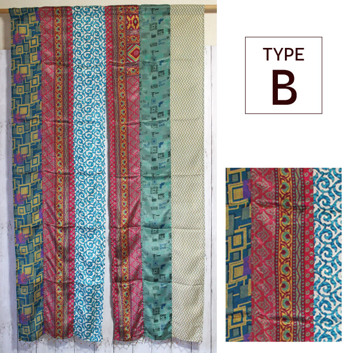 楽天市場】のれん カーテン リビング キッチン【 インド製・オールド