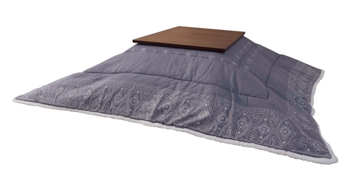 楽天市場】薄掛け こたつ布団 単品 正方形 バンダナ柄 グレー 185cm