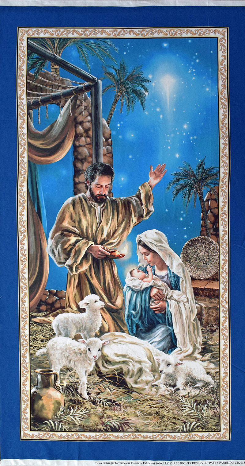 楽天市場】キリスト誕生のタペストリー ブルー 61*110 TT-4733 未完成