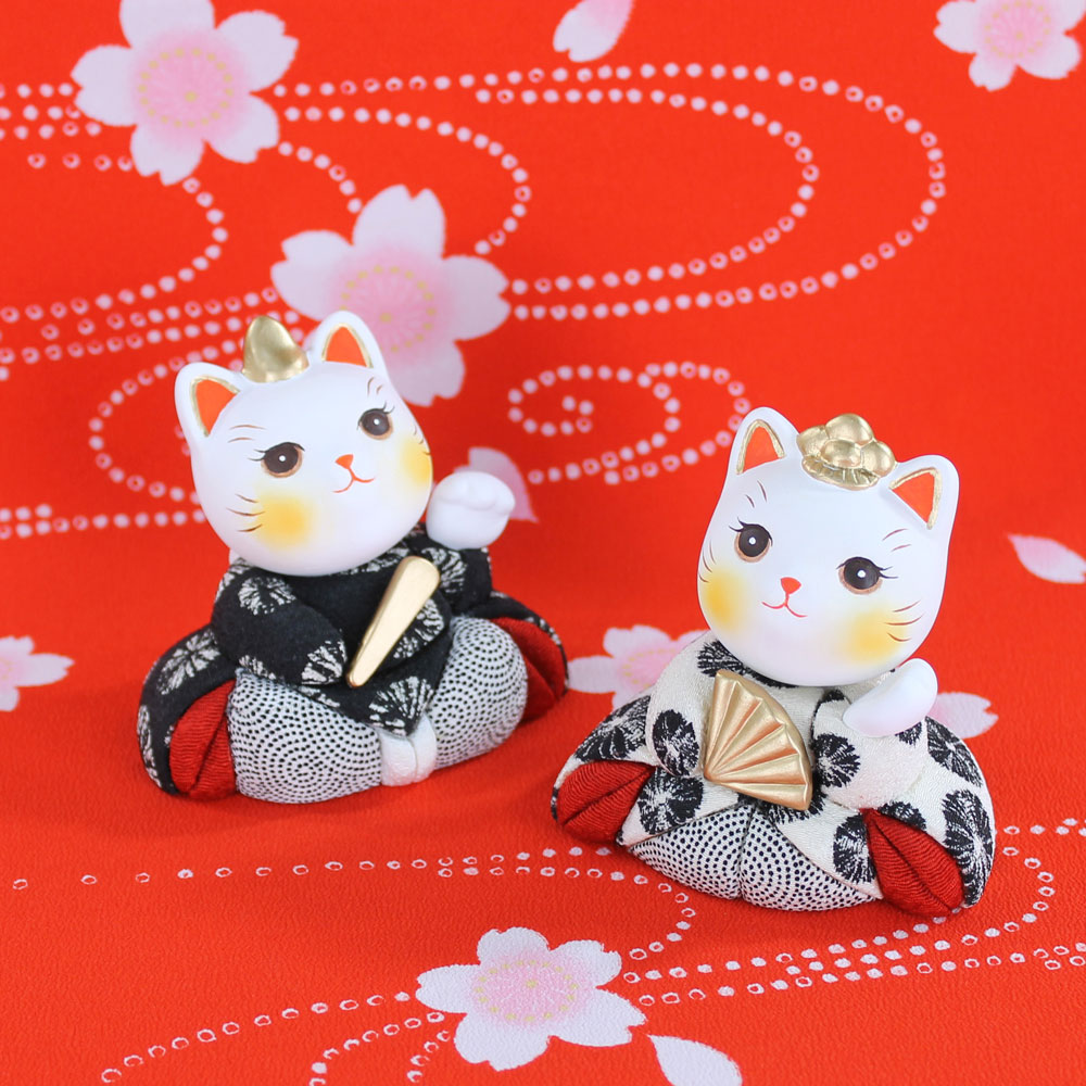 楽天市場】雛人形 ケース飾り コンパクト 一秀 ひな人形 ( 花ねこ 雛
