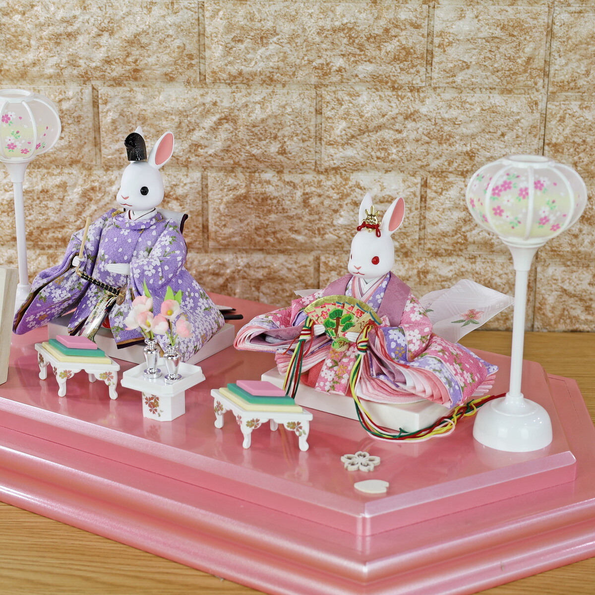 楽天市場】雛人形 コンパクト おしゃれ うさぎのお雛様 日本製(桜恋
