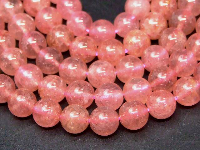 楽天市場】≪g3-656C≫○7mm○AA○ストロベリークォーツ○1連39cm 通し