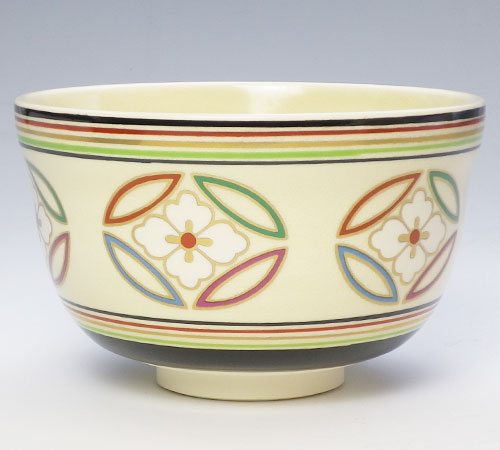 楽天市場】茶道具 抹茶碗 茶碗 仁清写し 独楽七宝 宮地英香作 : 茶道具