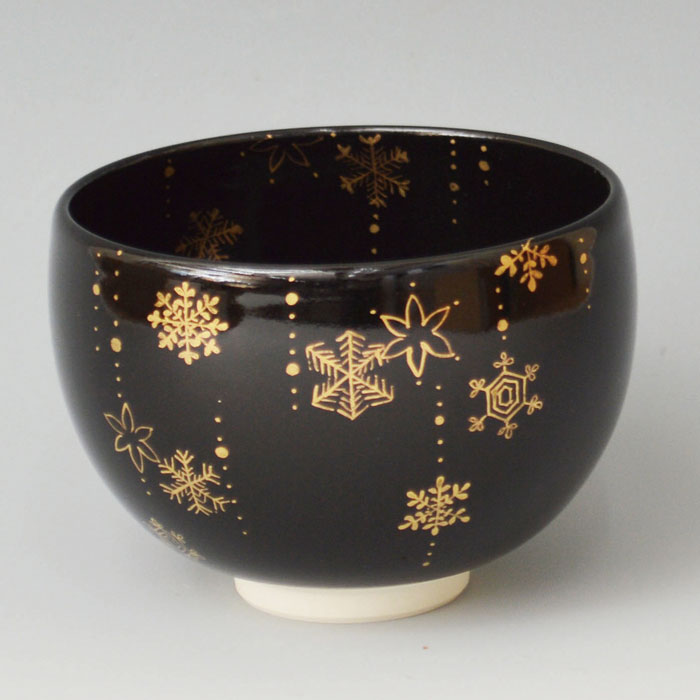 楽天市場】抹茶碗 黒仁清 SNOW 加藤永山 作 化粧箱入り : 茶道具・抹茶