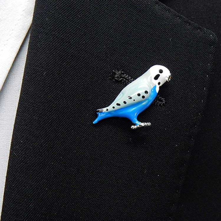 楽天市場】ラペルピン メンズ スワロフスキー 並セキセイインコ 鳥