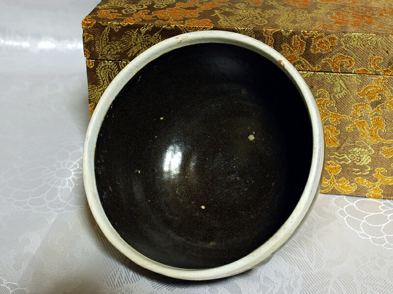 楽天市場】油滴白覆輪天目茶碗（黒釉白覆輪天目）河南天目 白縁天目