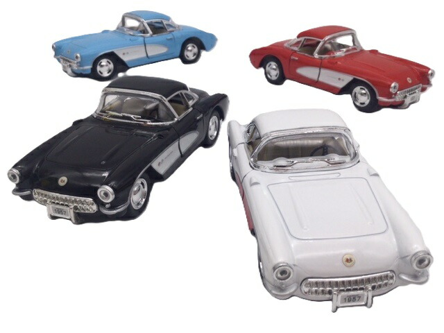 楽天市場】ミニカー 1/34 1957 シボレー コルベット キンスマート 車