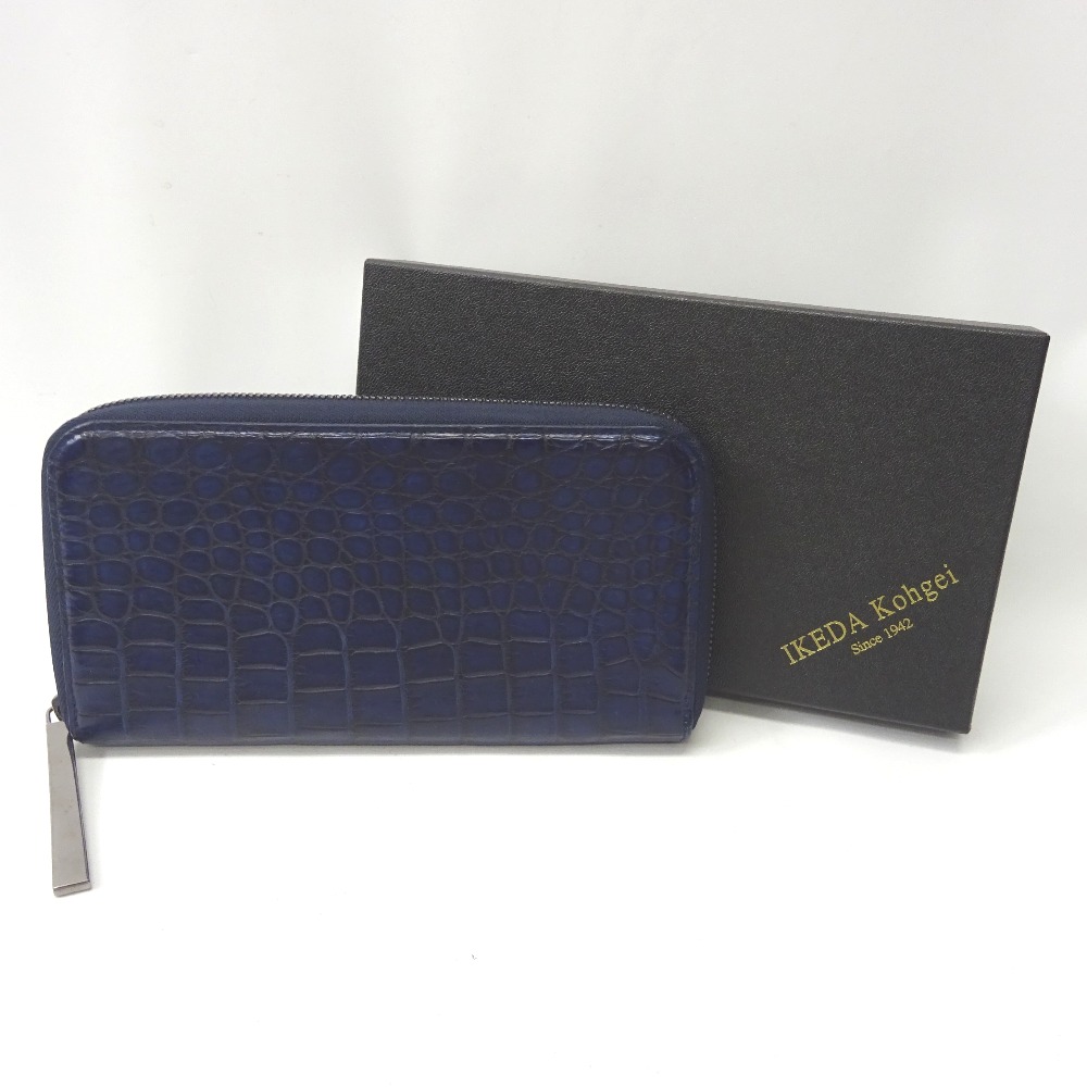 楽天市場】池田工芸 ラウンドファスナー長財布 藍染め クロコダイル 一