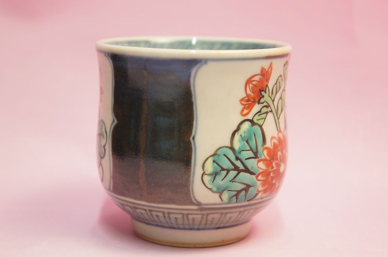 楽天市場】五代 佐藤走波 菊絵 湯呑み : 食器のみつはた