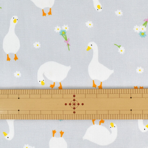 楽天市場】（完売しました）オックス 生地 アヒル と 花束 □ dear