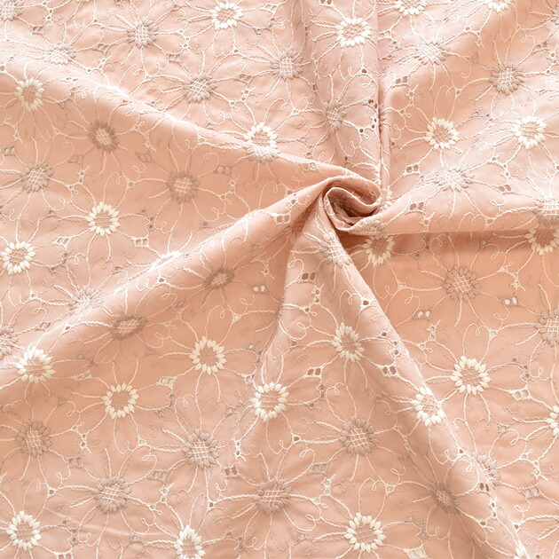 楽天市場】刺繍 生地 エンブロイダリー 全10色 マーガレット柄