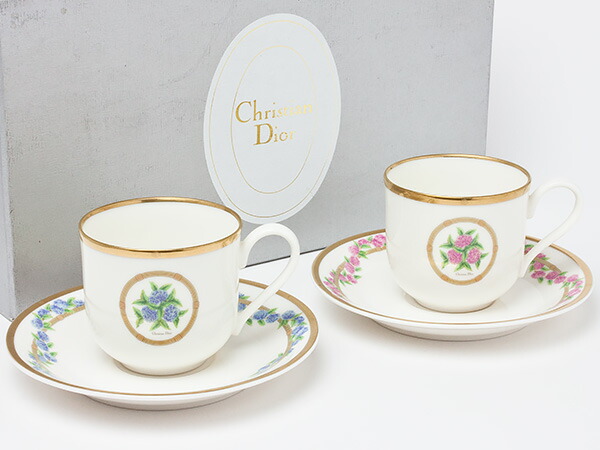 楽天市場】クリスチャンディオール オルタンシア ペアコーヒーカップ