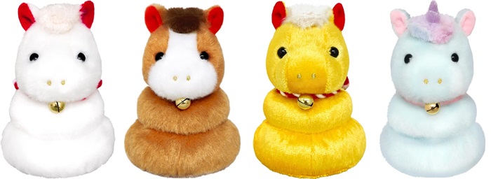 楽天市場】【送料無料】 2026年干支ぬいぐるみ うまもっち 白・茶・金