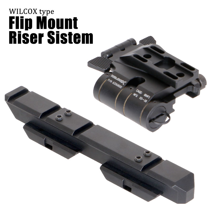 楽天市場】Wilcoxタイプ サイドフリップ ライザーマウント 5/8 BK 20mm