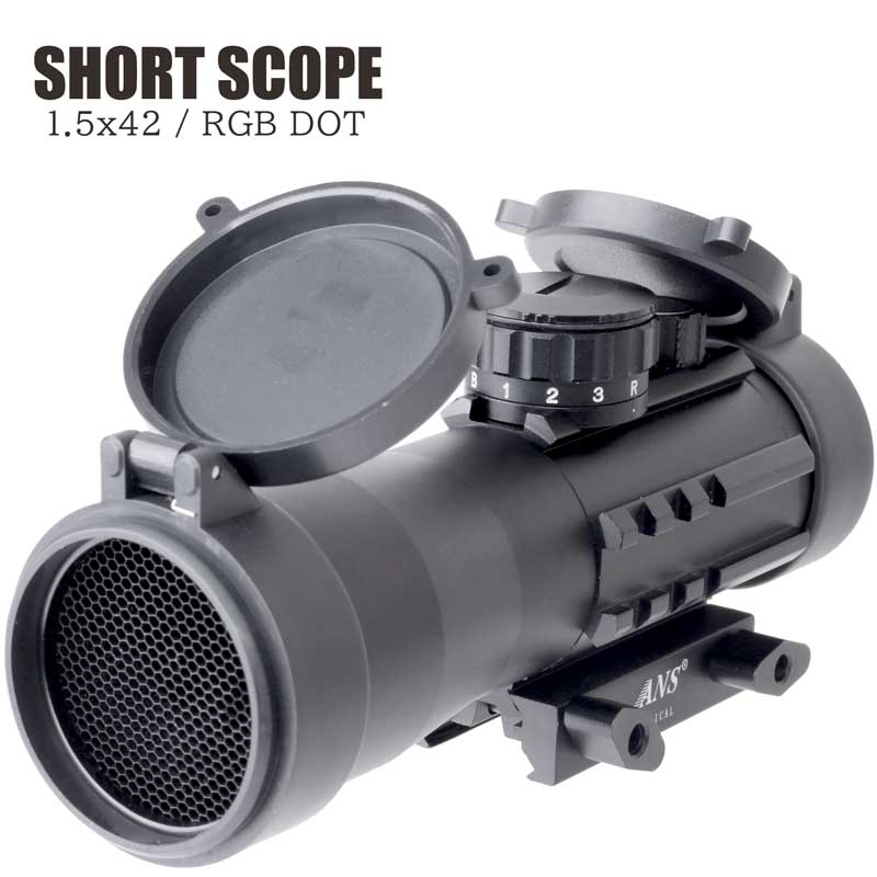 楽天市場】ANS Optical 低倍率 ショート スコープ チューブタイプ