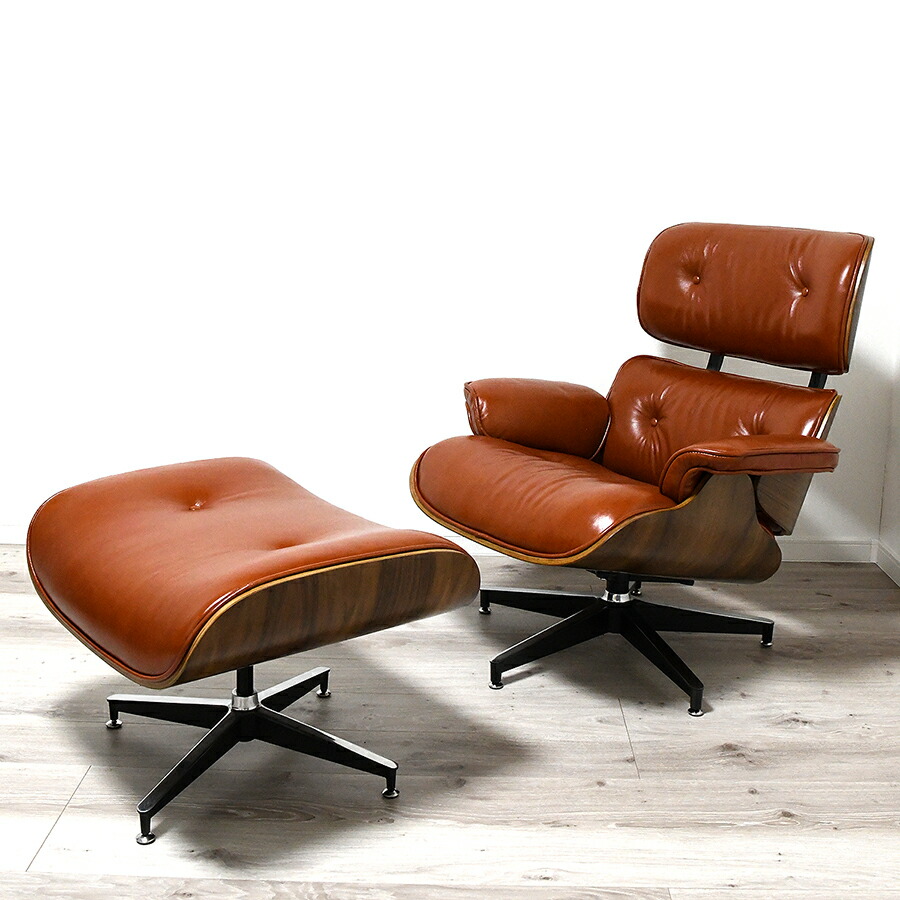 楽天市場】イームズラウンジチェア オットマンセット 総本革仕様 色