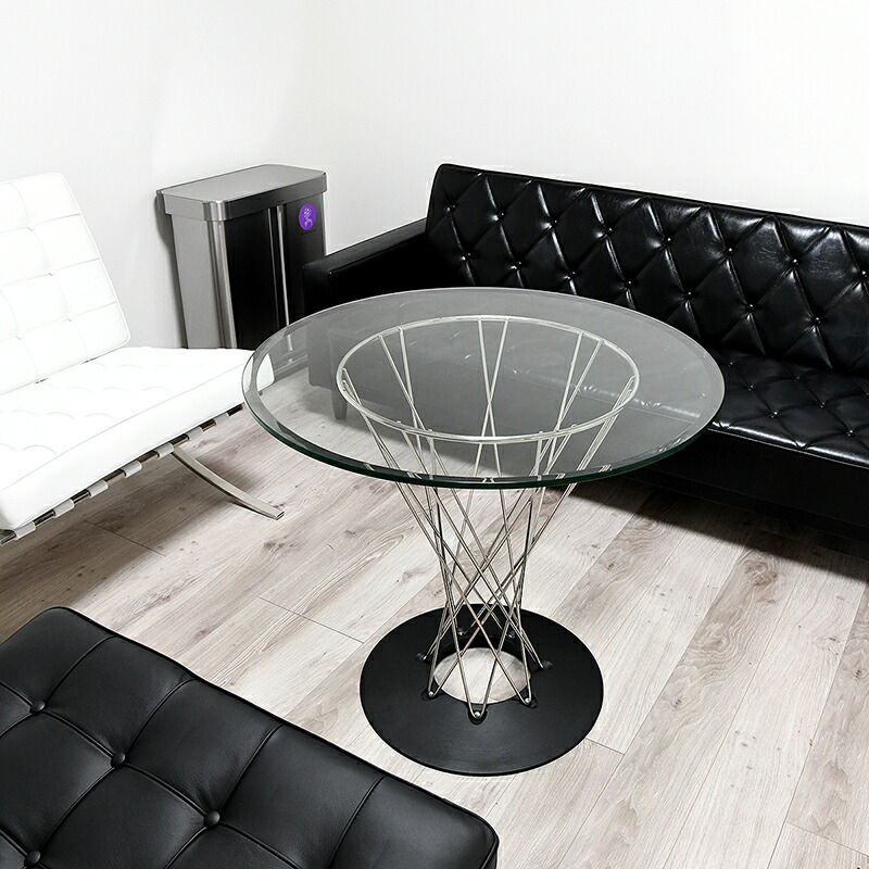 楽天市場】サイクロンテーブル ガラス天板 天板直径80cm イサムノグチ