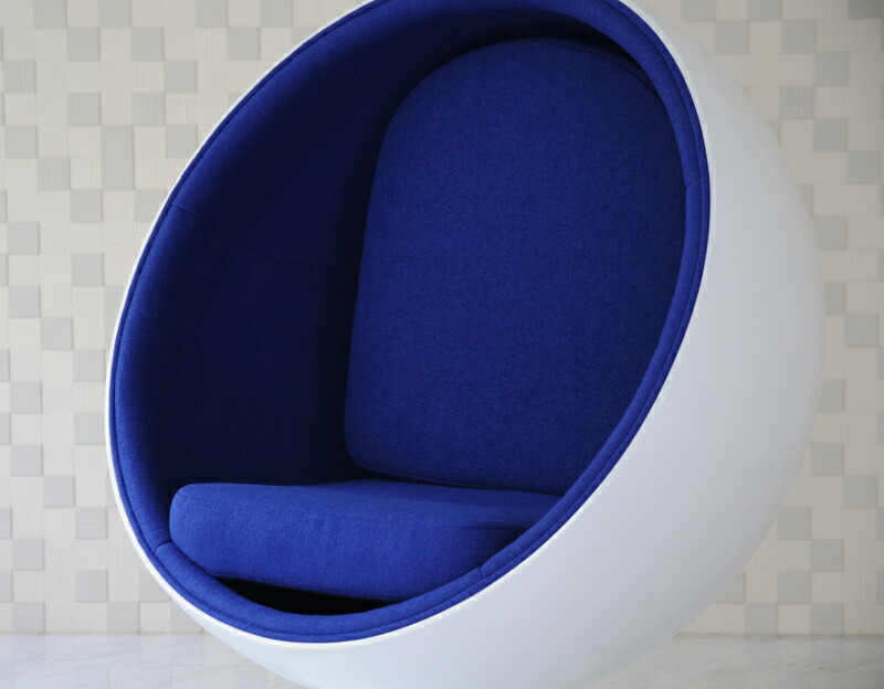 楽天市場】ボールチェア 色ホワイト×ブルー エーロアールニオによる