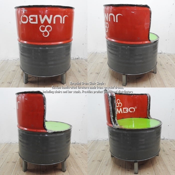 楽天市場】1点物 ドラム缶をリメイクしたチェア1P H 1人掛け スチール