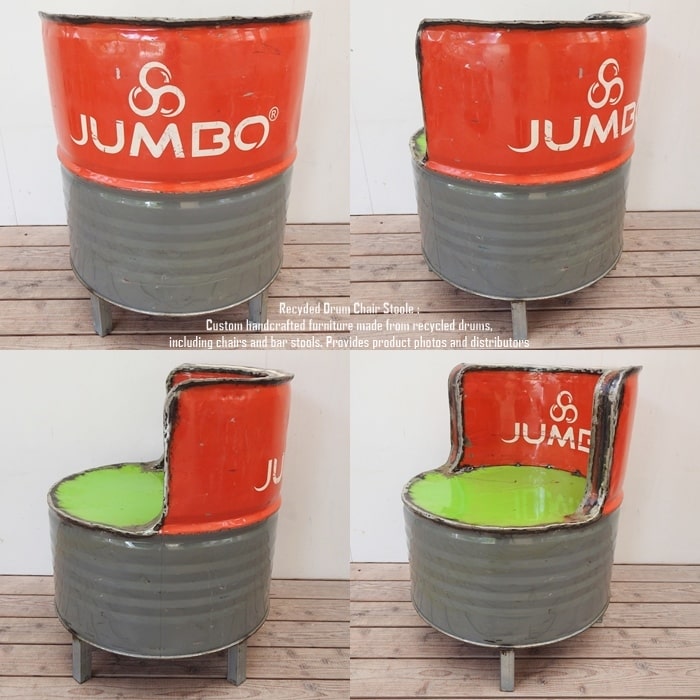 楽天市場】1点物 ドラム缶をリメイクしたチェア1P O 1人掛け スチール
