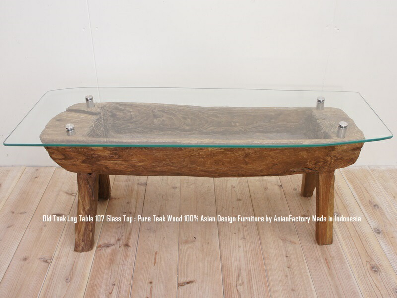 楽天市場】送料無料 希少オールドチーク 古木 丸太テーブル107cm 無垢