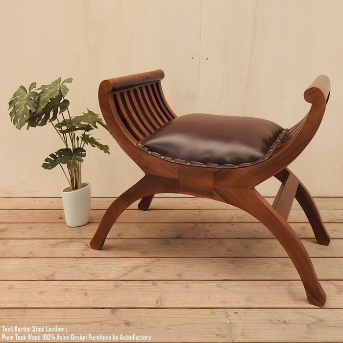 楽天市場】チーク無垢材 カルティニチェア レザー TB ティーブラウン