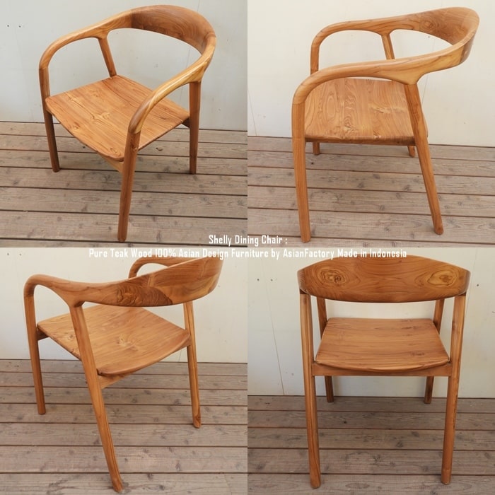 楽天市場】オールドチーク 無垢材 シェリーダイニングチェア アーム