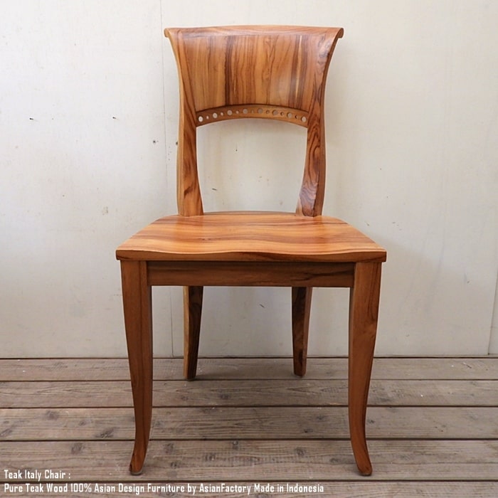 楽天市場】チーク無垢材 イタリーチェア NA ナチュラルブラウン